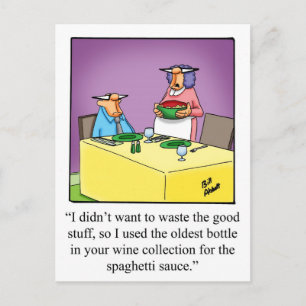 Funny Wine Humour Postcard "Spectickles"