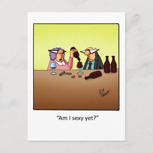 Funny Wine Humour Postcard "Spectickles" (Front)
