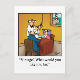Funny Wine Humour"Vintage?" Postcard