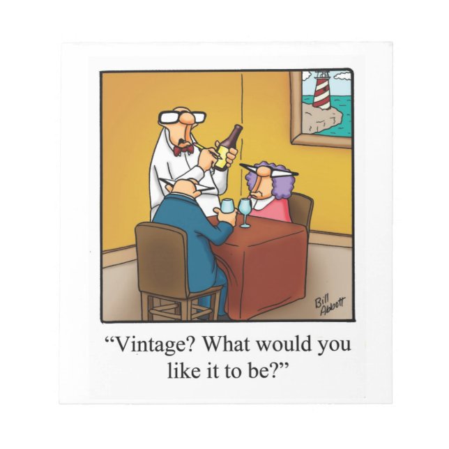 Funny Wine Journal "Spectickles" Gift Notepad (Front)