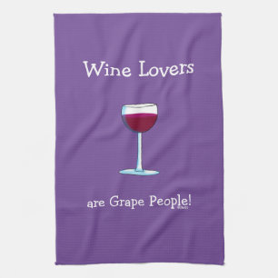 Funny Wine Lovers Kitchen Towel