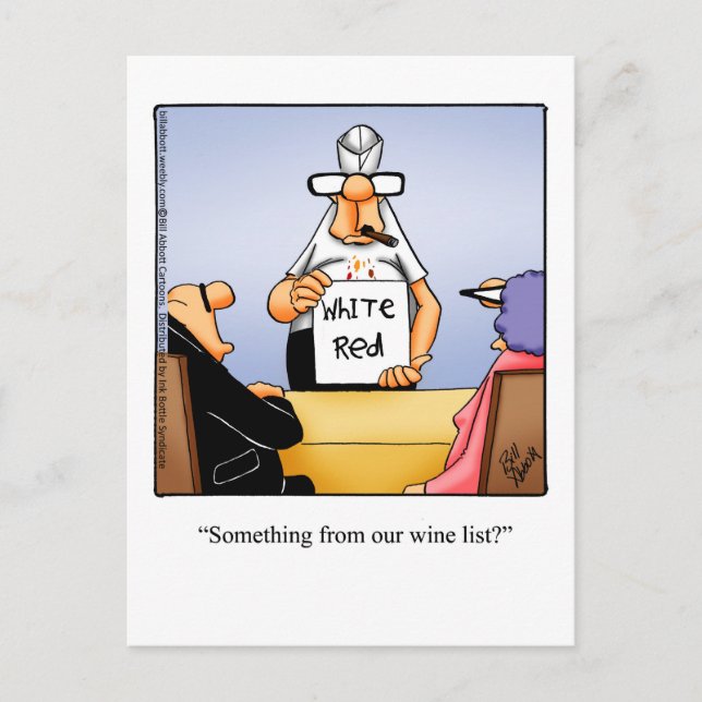 Funny Wine Postcard "Spectickles" (Front)