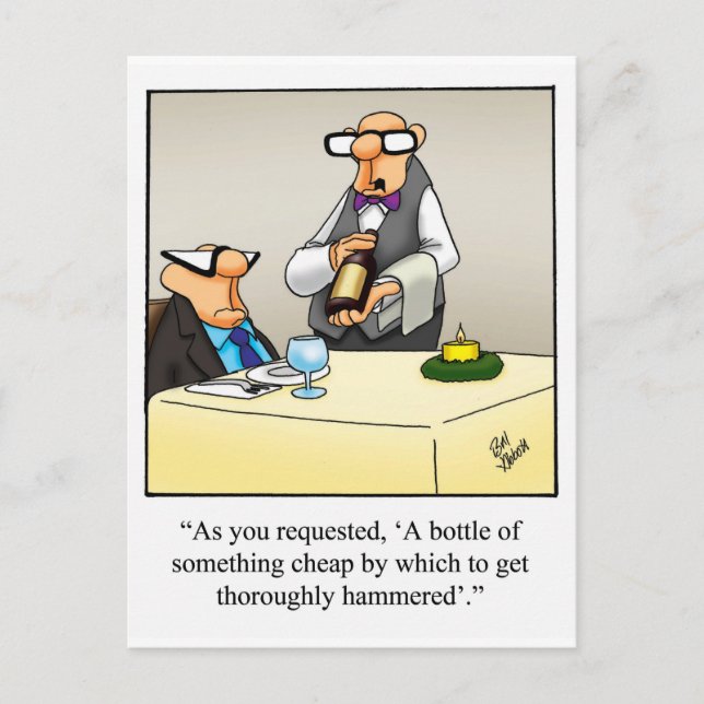 Funny Wine Postcard "Spectickles" (Front)