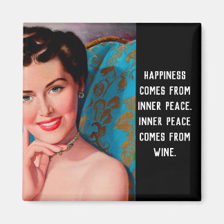 Funny Wine Quote Retro Homemaker Magnet