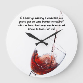Funny Wine Quote Wall Clock