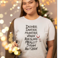 Funny Wine Reindeer Names Christmas Holiday