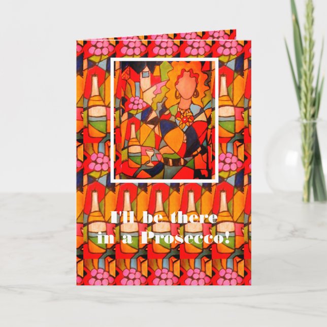 Funny wine saying, 5" x 7" Folded Greeting ICard Card (Front)