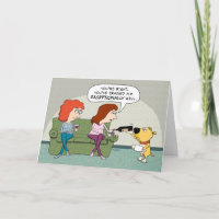 Funny Wine-Serving Dog Birthday