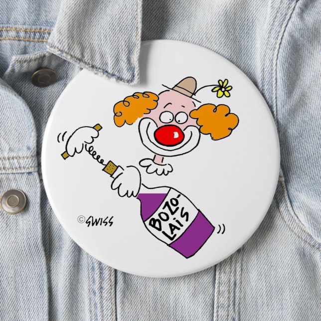 Funny Wine Tasting Party Favour Buttons (In Situ)