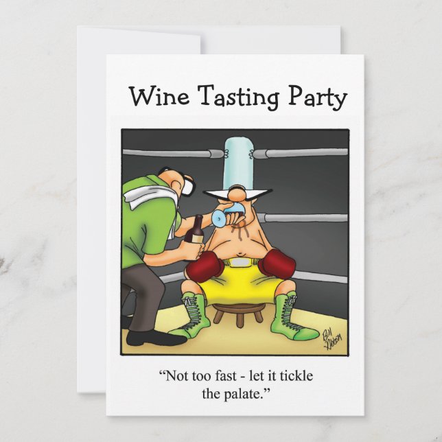 Funny Wine Tasting Party Invitations (Front)