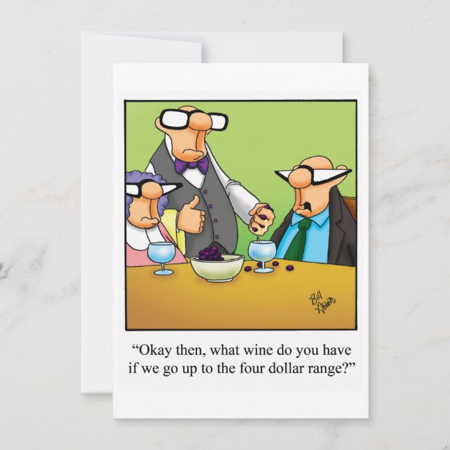 Funny Wine Tasting Party Invitations (Front)