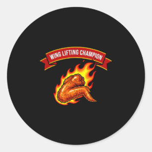 Funny Wing Lifting Chamon  Classic Round Sticker