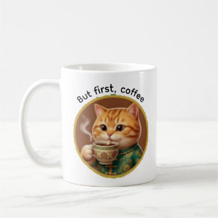 Funny Winking Lucky Cat Coffee Mug Template - But 