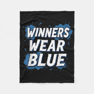 Funny Winners Wear Blue Spirit Wear Team Game Colo Fleece Blanket
