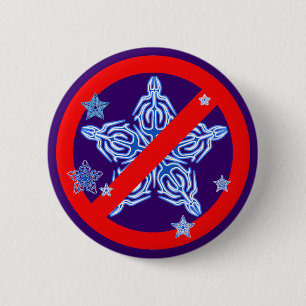 Funny Winter Design NO SNOWFLAKES Tshirt 2 Inch Round Button