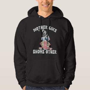 Funny Winter Lover Gnome Snowboarding Mom Hoodie