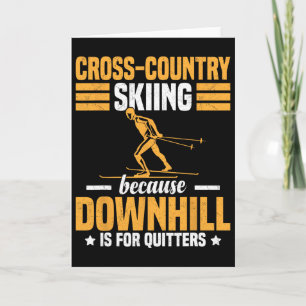 Funny Winter Sport Snow Cross-country Skiing Appea Card