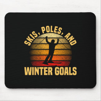 Funny Winter Sport Snow Skiing Appearel For Men 3  Mouse Pad