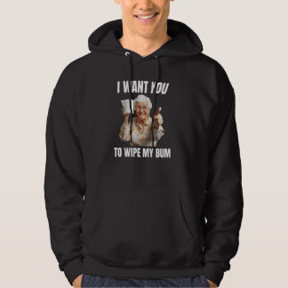 Funny Wipe My Bum Toilet Roll Inappropriate Embarr Hoodie