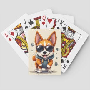 Funny Wire Fox Terrier Kawaii Dog Playing Cards