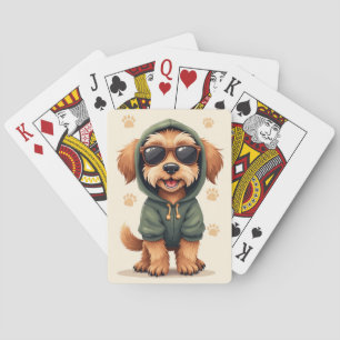 Funny Wirehaired Pointing Griffon Kawaii Dog Playing Cards