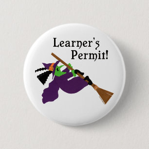 Funny Witch Button