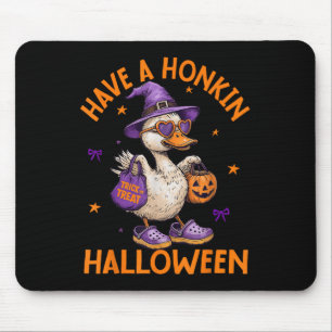 Funny Witch Goose Have A Honkin Halloween Silly Go Mouse Pad