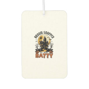 Funny Witch Halloween Haunted House Batty Graphic Air Freshener