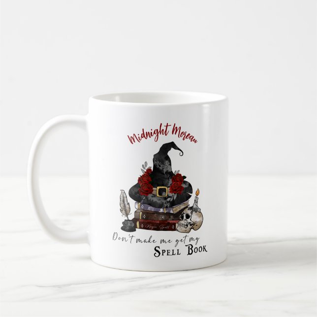 Funny Witch Hat Spell Book  Coffee Mug (Left)