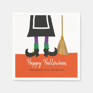 Funny Witch Legs Happy Halloween Personalized Napkin