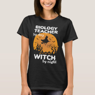 Funny Witch Pumpkin Biology Teacher Halloween Cost T-Shirt