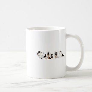 Funny Witch Rottweiler Dog Ghosts In Boo Sheet Hal Coffee Mug