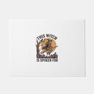 Funny Witch Shirt Haunted Graveyard Vintage Engrav Doormat