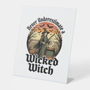 Funny Witch Shirt Vintage Engraving Halloween Desi Pedestal Sign