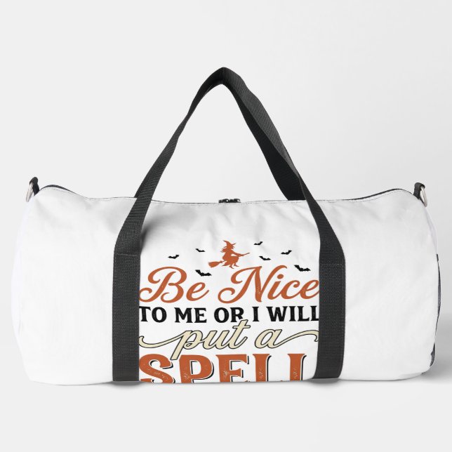Funny Witch Spell Quote Halloween Vector Design_1 Duffle Bag (Front)