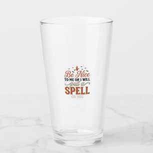Funny Witch Spell Quote Halloween Vector Design_1 Glass