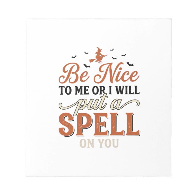 Funny Witch Spell Quote Halloween Vector Design_1 Notepad (Front)