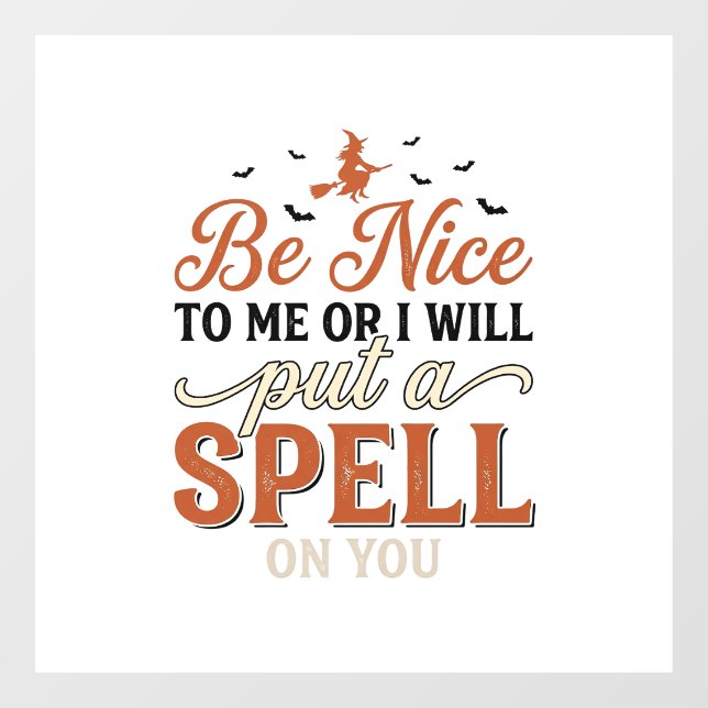 Funny Witch Spell Quote Halloween Vector Design_1 Window Cling (Sheet)