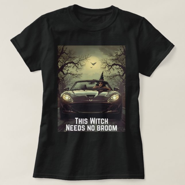 Funny witch t-shirt (Design Front)