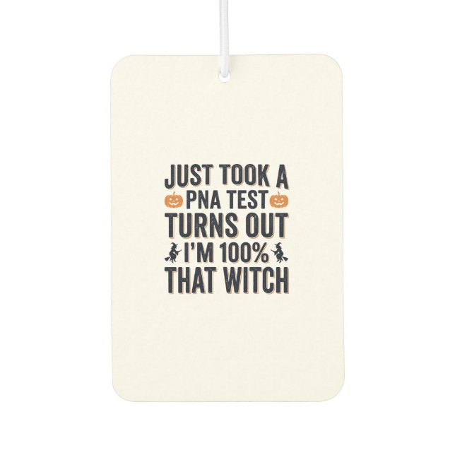 Funny Witch Test Halloween Quote Vector Design_1 Air Freshener (Front)