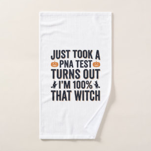 Funny Witch Test Halloween Quote Vector Design_1 Hand Towel