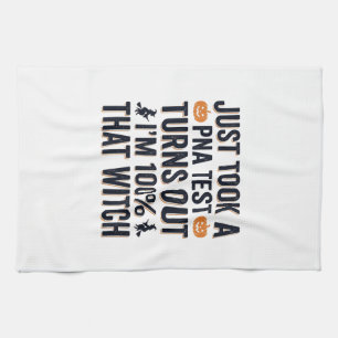 Funny Witch Test Halloween Quote Vector Design_1 Kitchen Towel