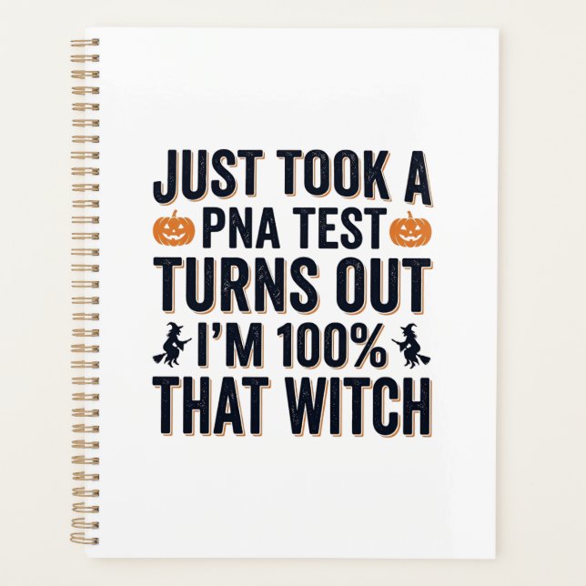 Funny Witch Test Halloween Quote Vector Design_1 Planner (Front)