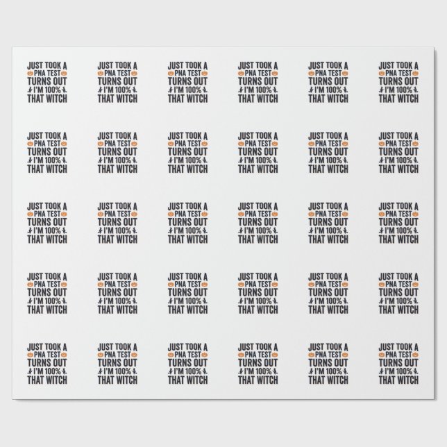 Funny Witch Test Halloween Quote Vector Design_1 Wrapping Paper (Flat)