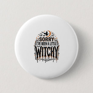 Funny Witchy Halloween Vintage Engraving Shirt Des 2 Inch Round Button
