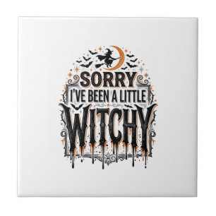Funny Witchy Halloween Vintage Engraving Shirt Des Tile