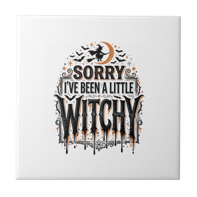 Funny Witchy Halloween Vintage Engraving Shirt Des Tile (Front)