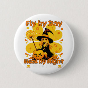 Funny Witchy Nurse Halloween Design 2 Inch Round Button