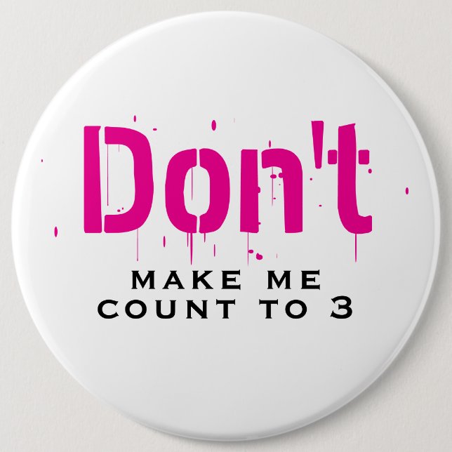 Funny Witty Cool Clever Minimalist Button Pin (Front)