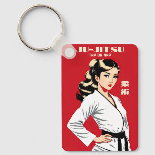 Funny Witty Ju-Jitsu BJJ MMA Martial Arts Humour Keychain